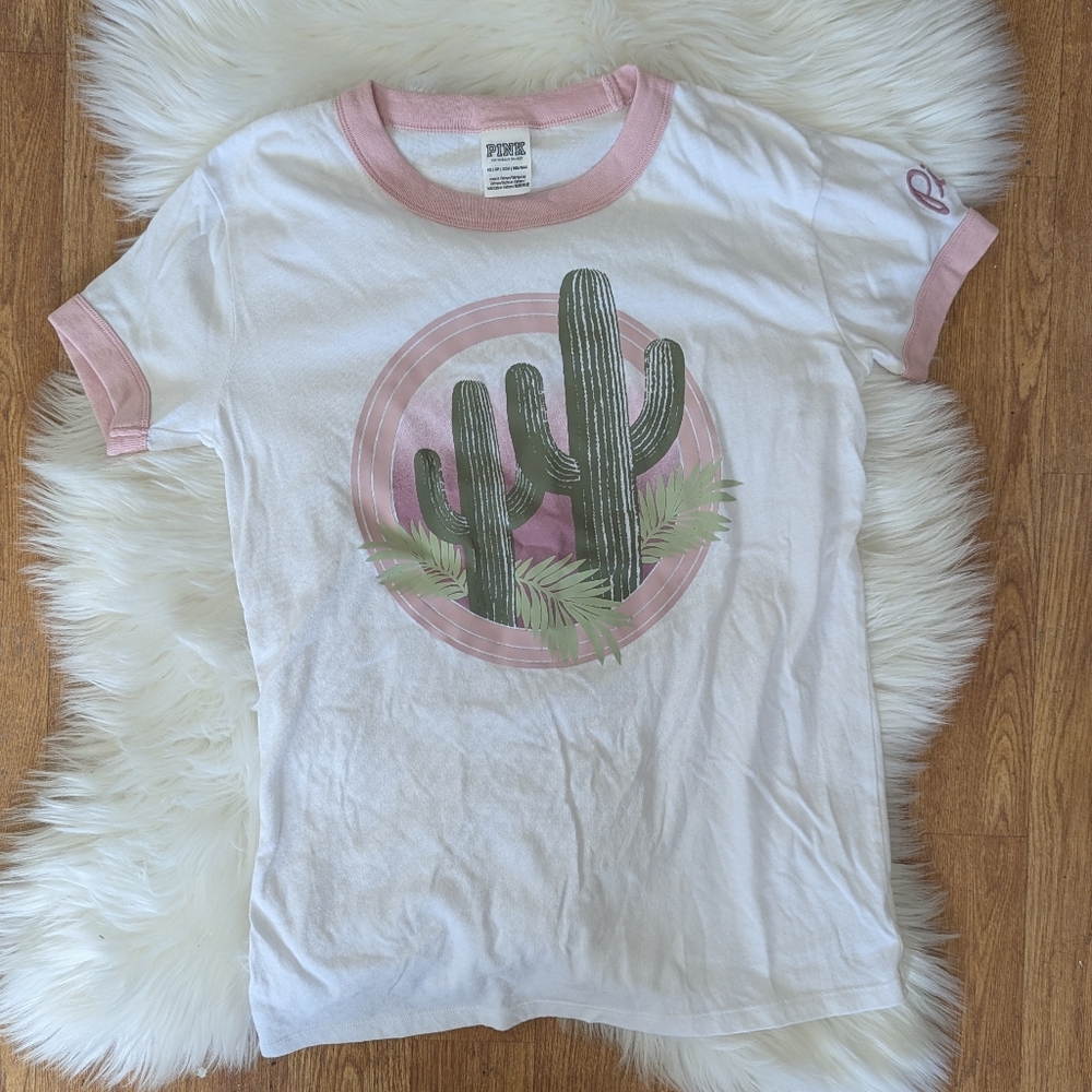 PINK Victoria's Secret Cactus Short Sleeve T-shirt